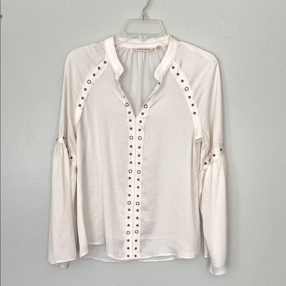 Ecru Color Peasant Women's Top
